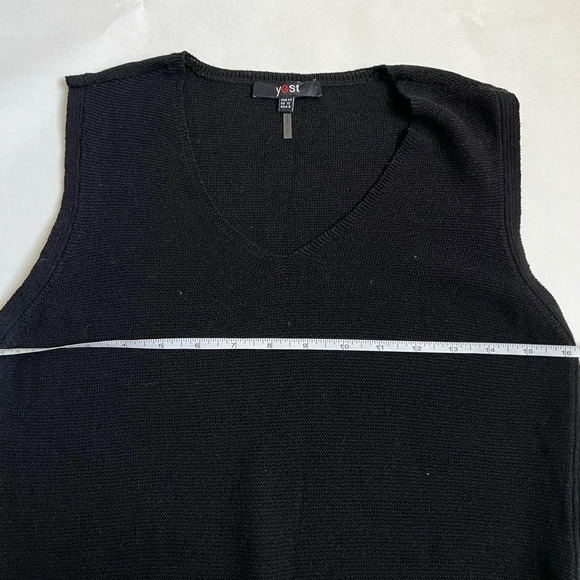 Yest Womens Viscose Knit Black V-Neck Sleeveless Midi Dress Size 8 NWOT - Picture 5 of 11